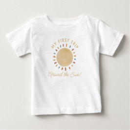 Första Resa runt Sol Boho 1:a födelsedagen Baby T Shirt