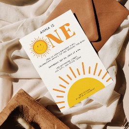 Första resa runt Sol Flickans första födelsedag Inbjudningar