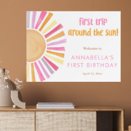 Första resa runt sol-flickorna Första födelsedag Poster