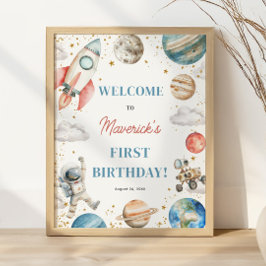 Första Resa runt Sol-födelsedagen 16 x 20 Välkomme Poster