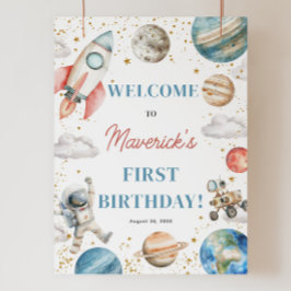 Första Resa runt Sol-födelsedagen 18 x 24 Välkomme Poster