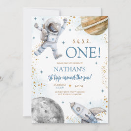 Första Resa runt Sol-födelsedagen Inbjudningar