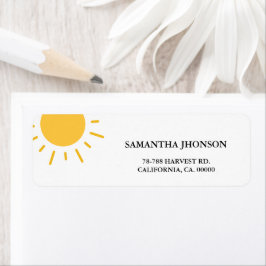 Första Resa runt sol-Födelsedagsfesten Returadress Etikett