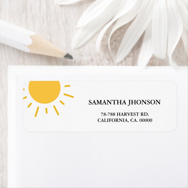 Första Resa runt sol-Födelsedagsfesten Returadress Etikett (Insitu)