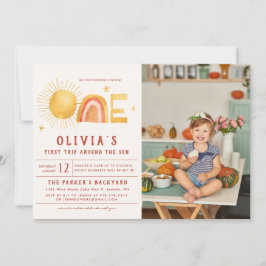 Första Resa runt Sol | Första födelsedag Party Inbjudningar