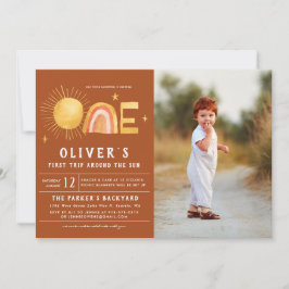 Första Resa runt Sol | Första födelsedag Party Inbjudningar