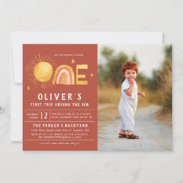 Första Resa runt Sol | Första födelsedag Party Inbjudningar