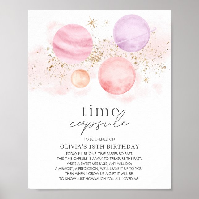 Första Resa runt Sol Girls Time Capsule Poster (Framsidan)