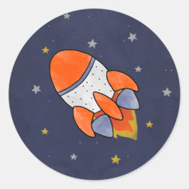 Första Resa runt Sol Rymden 1:a födelsedag Klistermärke