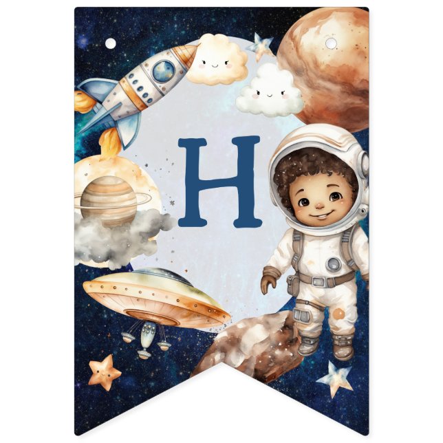 Första Resa runt Sol Rymden 1:a födelsedag Vimplar (Andra flaggan)