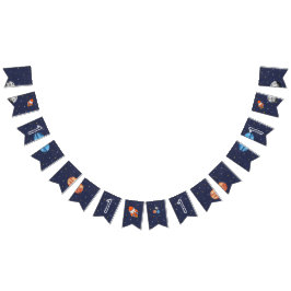 Första Resa runt Sol Rymden 1:a födelsedag Vimplar