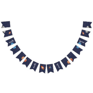 Första Resa runt Sol Rymden 1:a födelsedag Vimplar