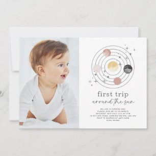 Första Resa runt Sol-rymdfotot Inbjudan