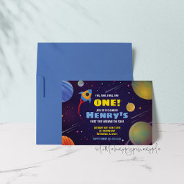 Första Resa runt Sol:s födelsedag Inbjudningar