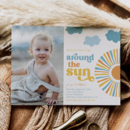 Första Resa runt Sol:s födelsedag Inbjudningar