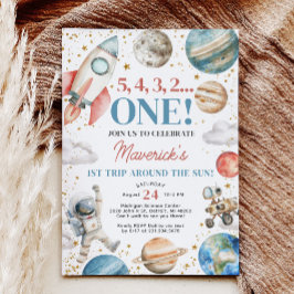 Första Resa runt Sol:s födelsedag Inbjudningar