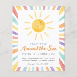 Första Resa runt Sol:s första födelsedag Flygblad