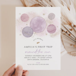 Första Resa runt Sol:s första födelsedag Inbjudningar