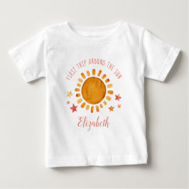 Första Resa runt Sol - Solnedgången 1:a födelsedag T Shirt
