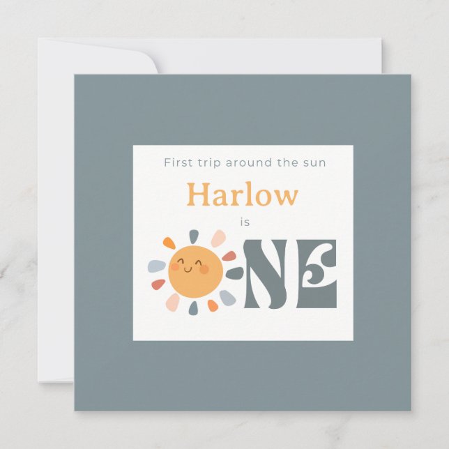 Första resa runt sol tack kort (Framsida)