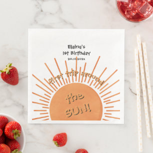 Första resan runt solen 1-årsdag pappersservett