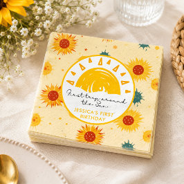 Första resan runt solen 1-årsdag pappersservett