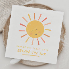 Första resan runt solen 1-årsdag pappersservett