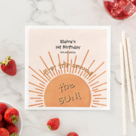 Första resan runt solen 1-årsdag pappersservett