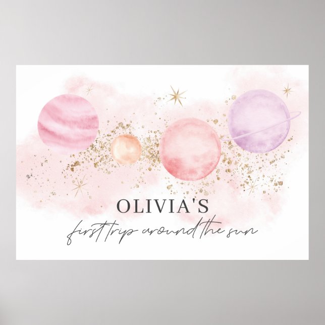 Första Resan Runt Solen Banner Bakgrund Poster (Framsidan)