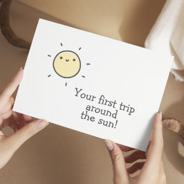 Första resan runt solen! Bebis 1-årsdag Vykort
