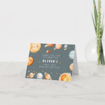 Första resan runt solen Födelsedags Kort för Tack