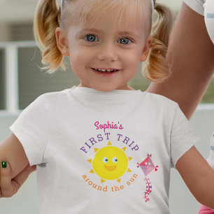 Första Resan Runt Solen Första Födelsedagen T Shirt
