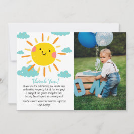 Första Resan Runt Solen Foto 1-årsdag  Tack Kort