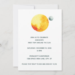 Första resan runt solen inbjudan