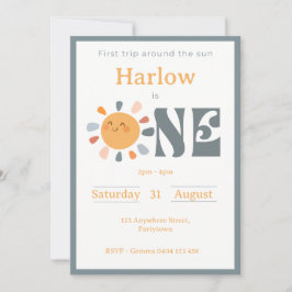 Första resan runt solen inbjudningar