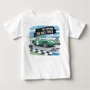 Första Resan Runt Tävlingsbanan Födelsedags Pojke T Shirt