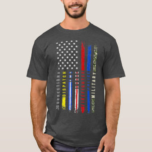 Första respondenten Hero Flagga Nurse EMS-polisbr T Shirt