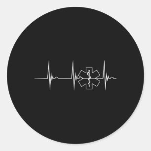 Första respondenten Heslå Ekg Pulse Medical Emt Pa Runt Klistermärke