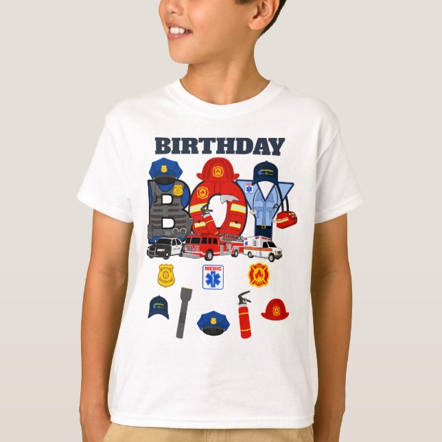 Första responder Birthday Boy | AKUT T Shirt (Framsida)