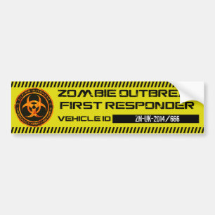Första Responder för Zombieutbrott Bildekal