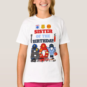 Första responder-syster på födelsedagspojken t shirt
