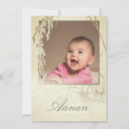 Första Ris Ceremony Ris Plant Photo Guld Inbjudningar