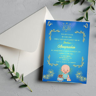Första Riset ’Annaprashan’ Indian Baby Image Inbjudningar