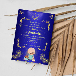 Första Riset ’Annaprashan’ Indian Baby Image Inbjudningar