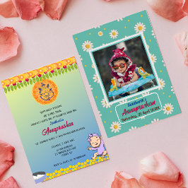 Första Riset ’Annaprashan’ Indian Baby Image Inbjudningar