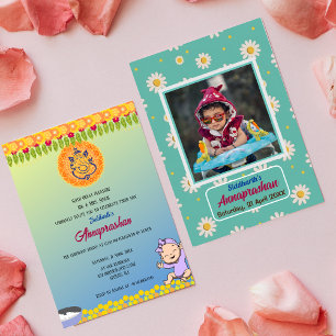 Första Riset ’Annaprashan’ Indian Baby Image Inbjudningar