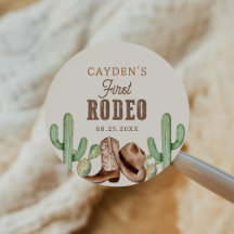 Första rodeo 1:a födelsedag Westerna Cowboy