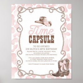 Första Rodeo 1-års födelsedag Tidskapsel Fest Skyl Poster