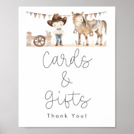 Första Rodeo Boy-Födelsedagsfester och gåvor Poster