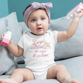 Första Rodeo Country Cowgirl Födelsedag T Shirt